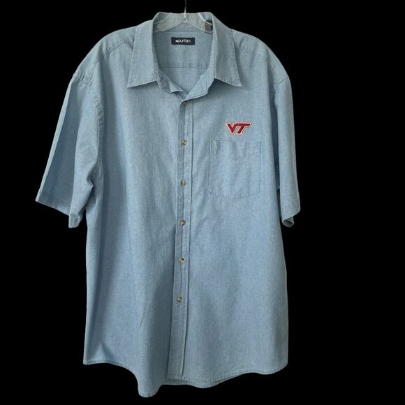Puritan Other - Puritan Men Blue Front Pocket Button Down Collar Shirt Blue SZ/XL